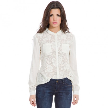 Blusa manga larga encaje 18,89€