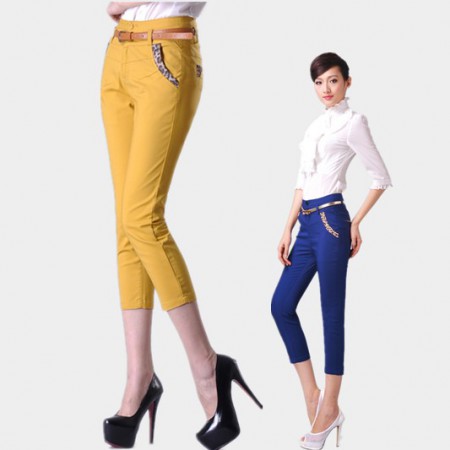 Pantalón punto con cinturón 25,95€