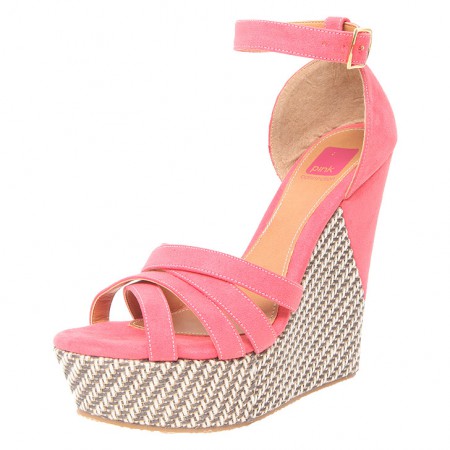 Sandalia tobillera de cuña 29,99€
