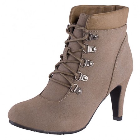 Botín con tacón detalle cordones 29,79€